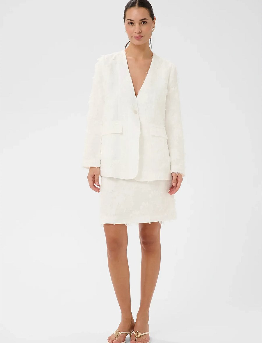 Kaffe - KAkourtney Blouse - langærmede bluser - chalk - 3