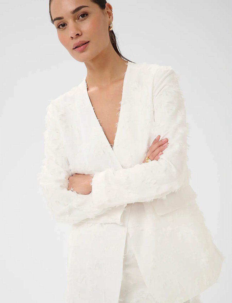 Kaffe - KAkourtney Blouse - langærmede bluser - chalk - 5