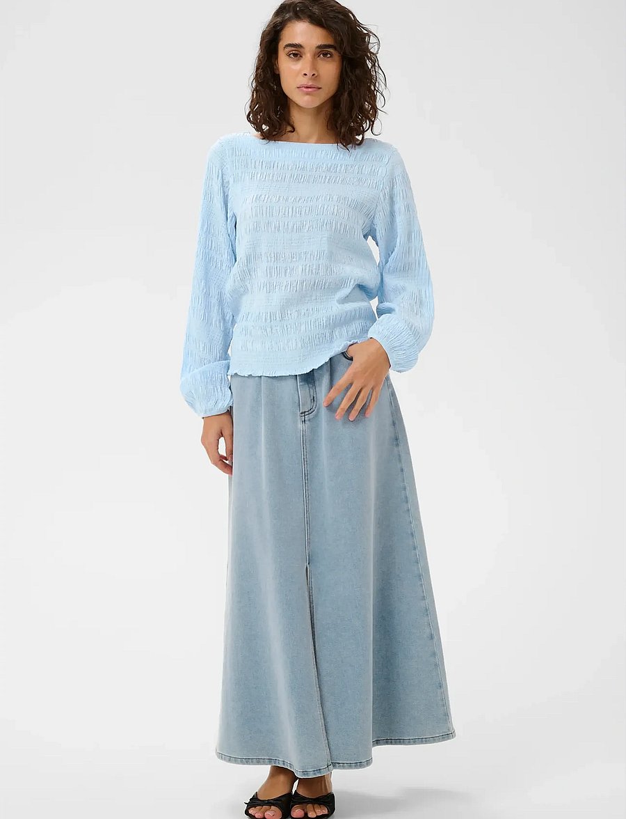 Kaffe - KAkourtney Blouse - long sleeved blouses - nantucket breeze - 3
