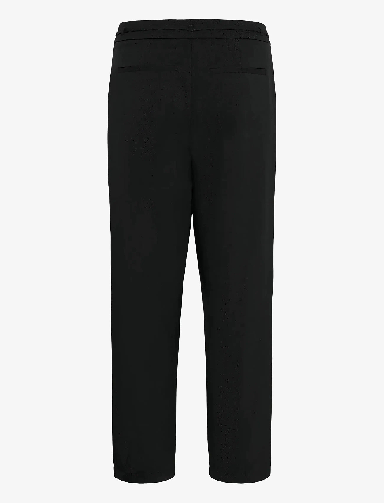 Kaffe - KAmerle Belt Pants - straight leg hosen - black deep - 1