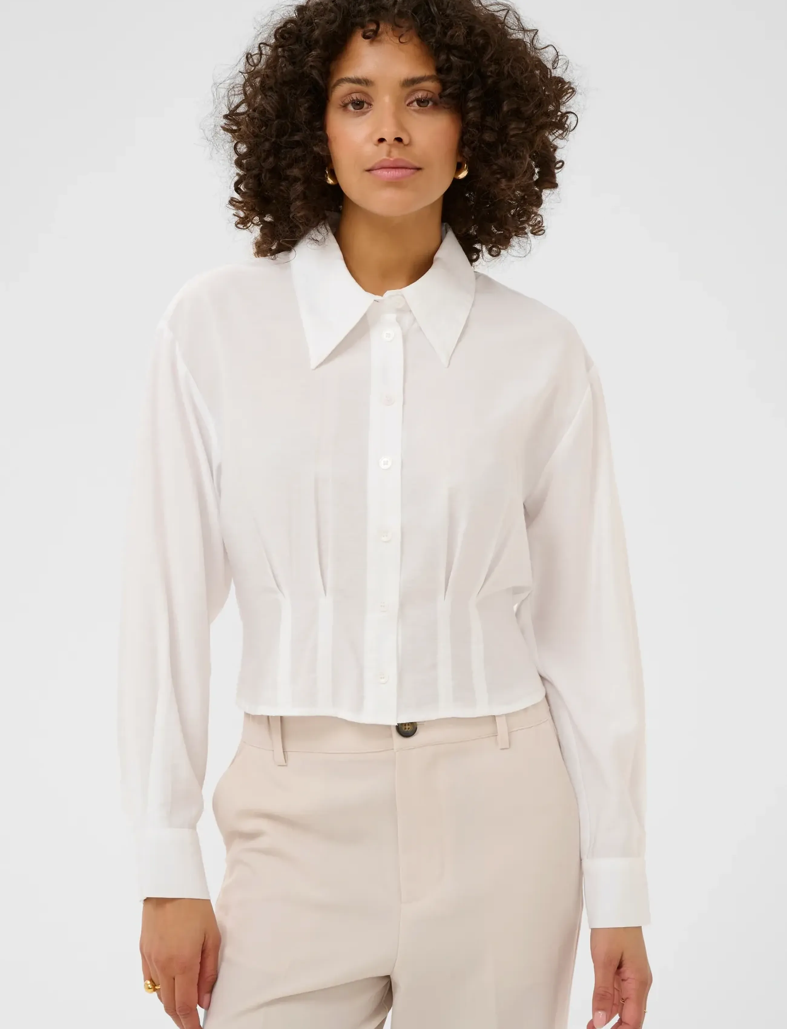 Kaffe Kakendall Shirt, 46, White, Skjorter > Langærmede, Dame