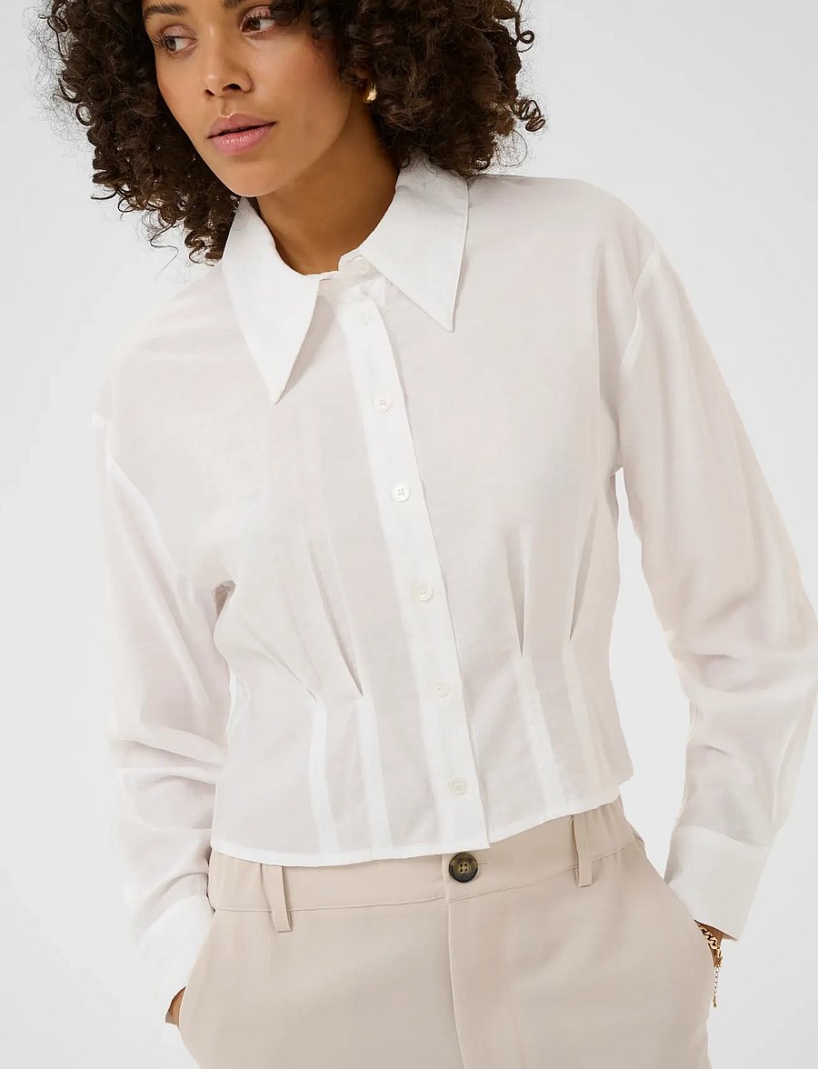 Kaffe - KAkendall Shirt - langærmede skjorter - optical white - 5