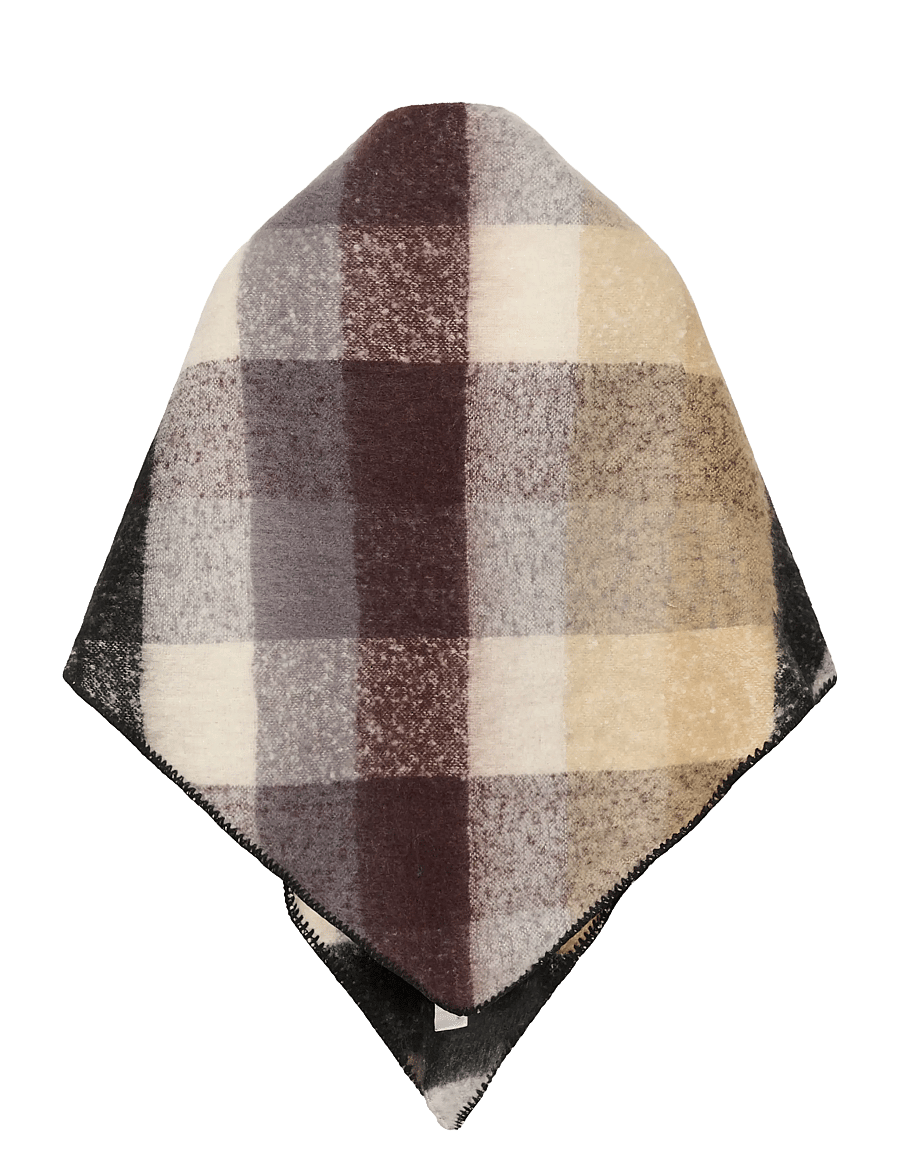 Kaffe - KAelaine Checked Poncho - winterschals - brown checks - 1