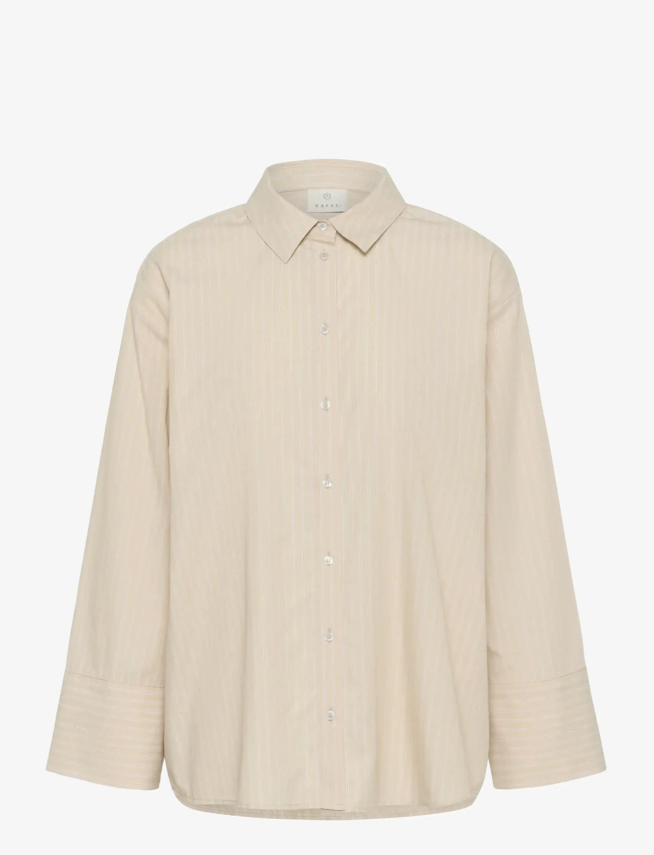 Kaffe - KAjosie Shirt - långärmade skjortor - feather grey stripe - 0