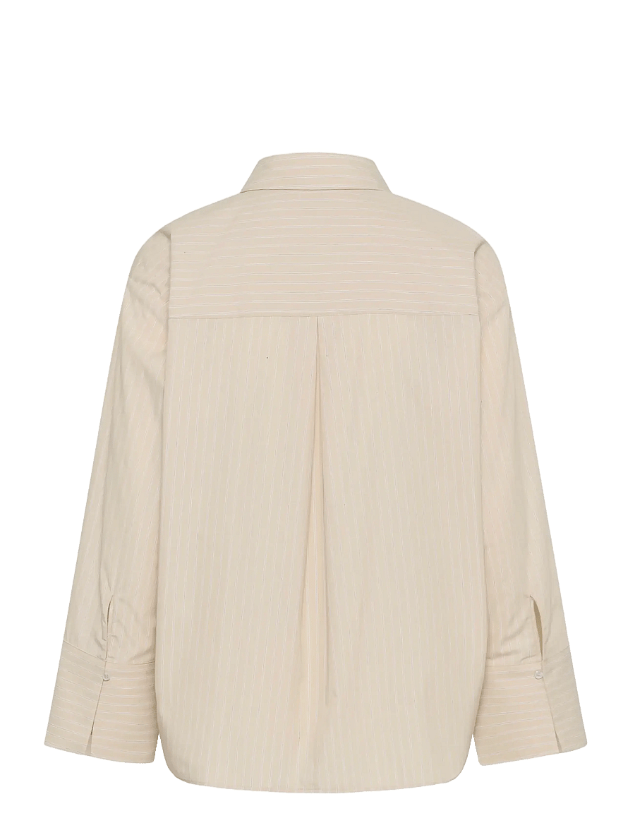 Kaffe - KAjosie Shirt - langærmede skjorter - feather grey stripe - 1
