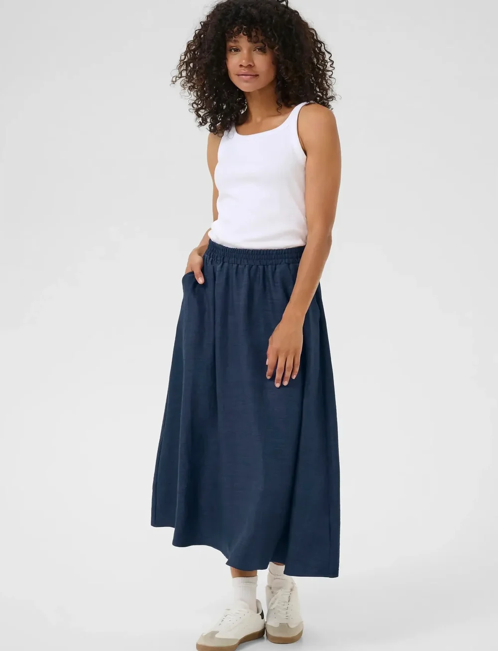 Kaffe - KAellen Midi Skirt - vidutinio ilgio sijonai - mood indigocc - 3