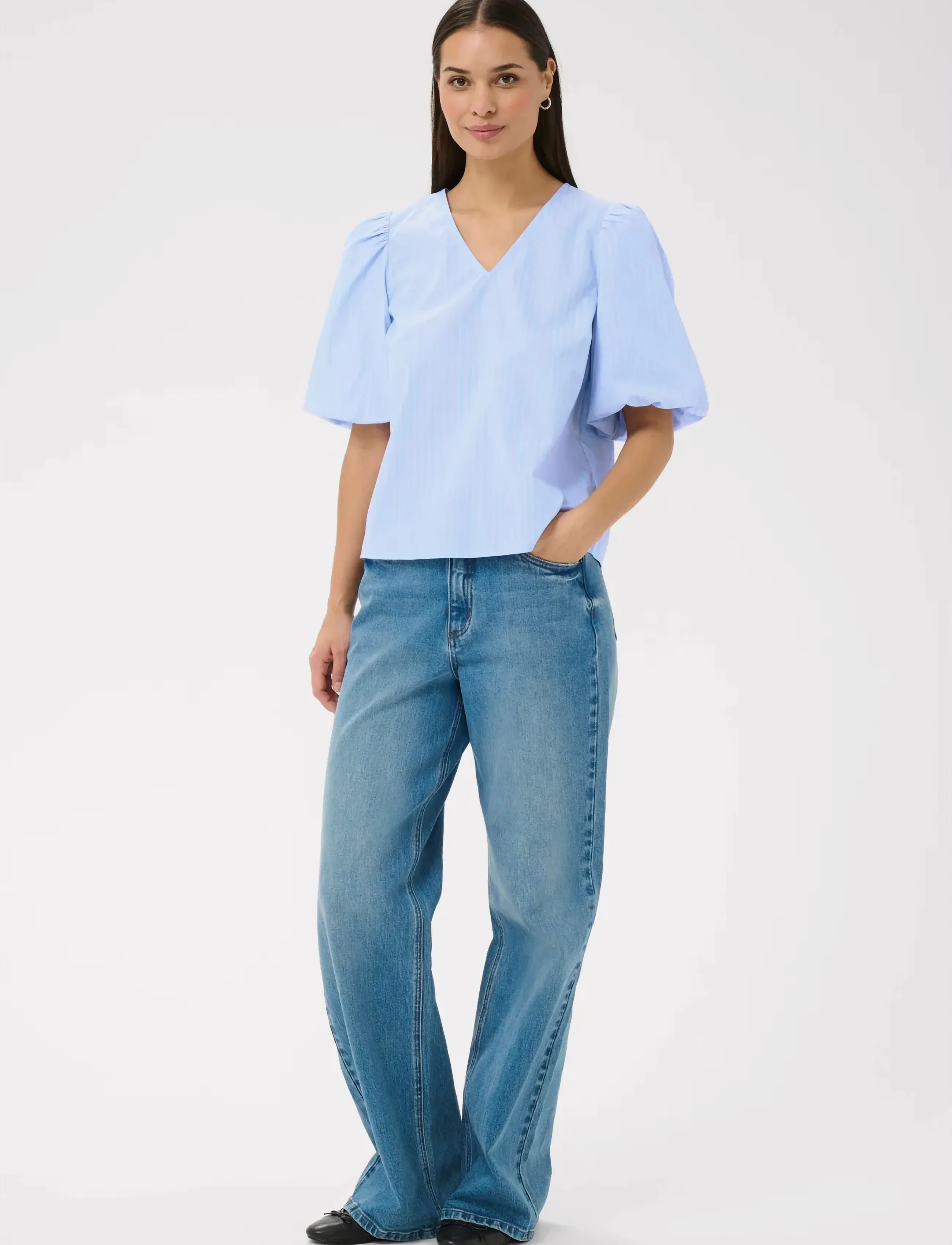 Kaffe - KAjosie Blouse - kortärmade blusar - nantucket breeze stripe - 3