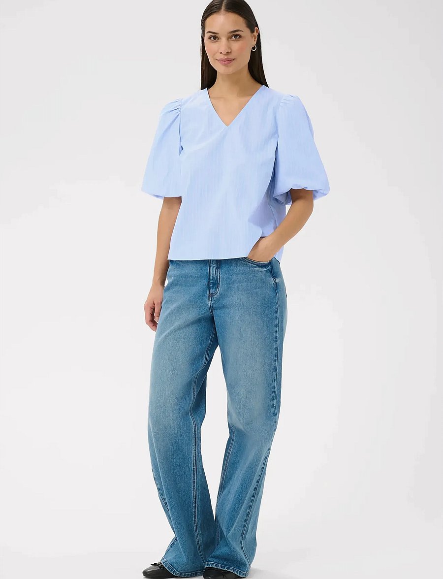 Kaffe - KAjosie Blouse - kortærmede bluser - nantucket breeze stripe - 3