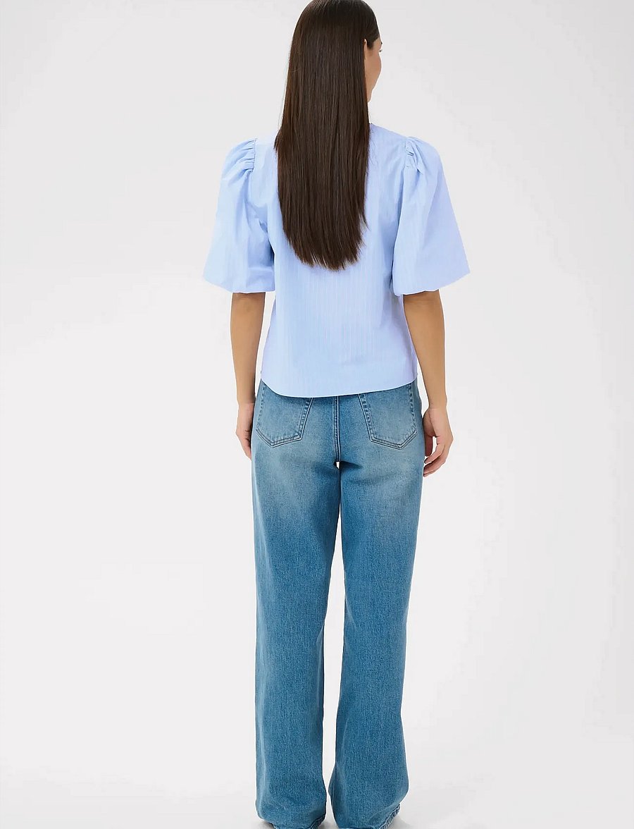 Kaffe - KAjosie Blouse - kortærmede bluser - nantucket breeze stripe - 4