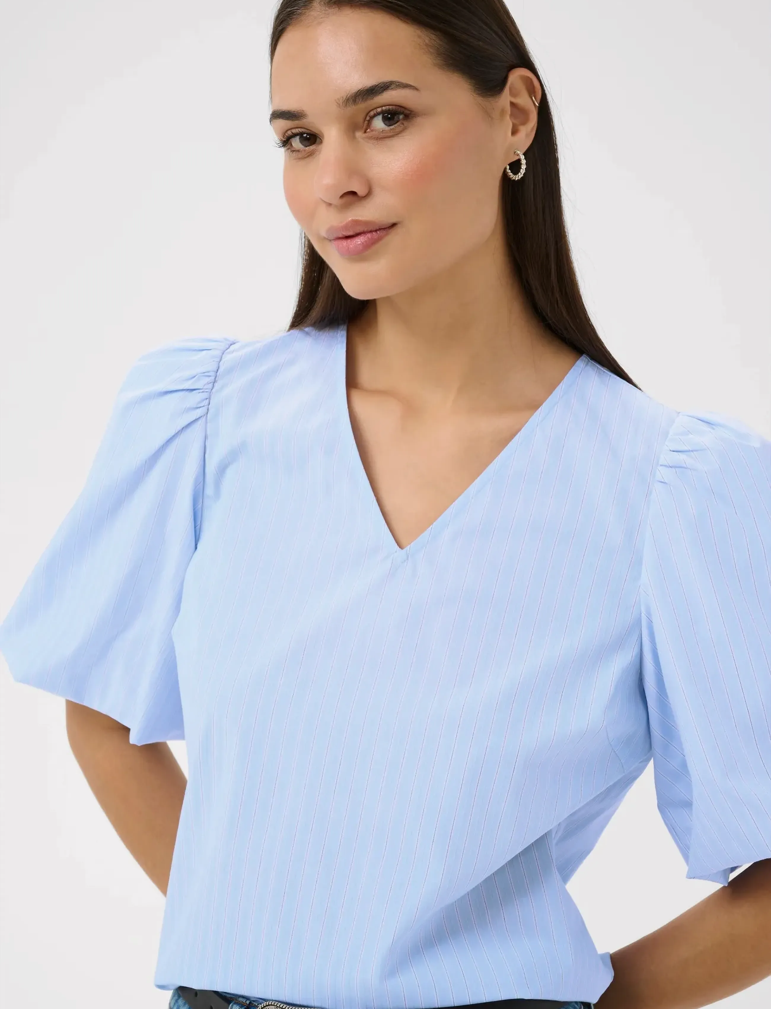 Kaffe - KAjosie Blouse - kortärmade blusar - nantucket breeze stripe - 5