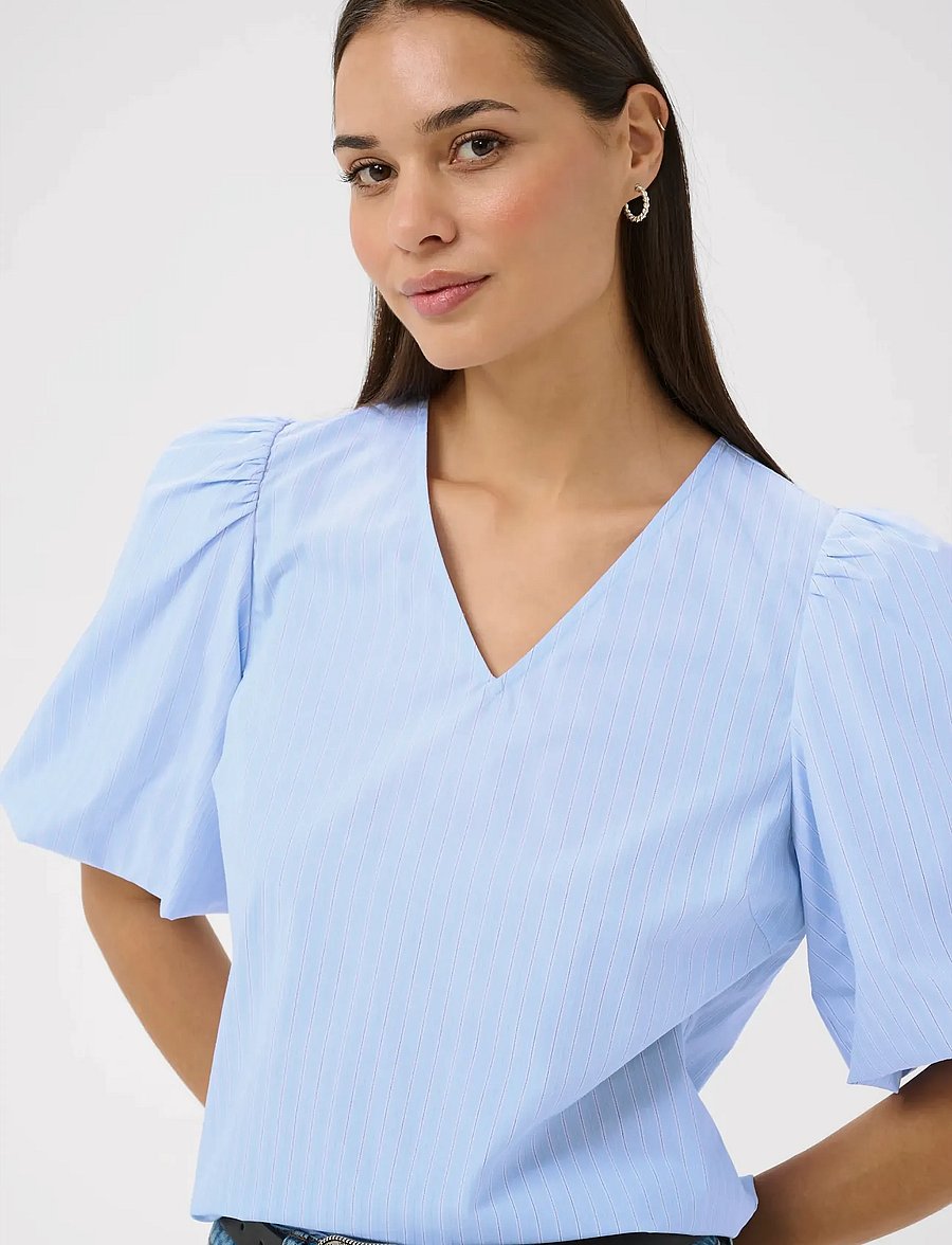 Kaffe - KAjosie Blouse - kortærmede bluser - nantucket breeze stripe - 5