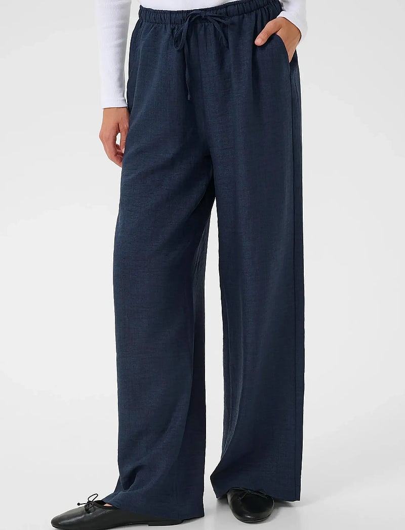 Kaffe - KAellen Pants - hosen mit weitem bein - mood indigocc - 0