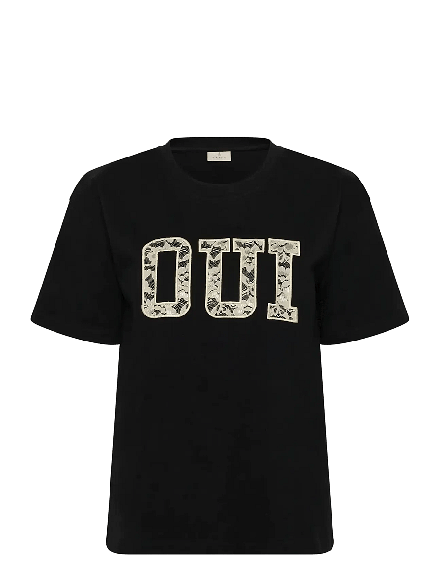Kaffe - KArosie Tee - t-shirts - black deep - 1