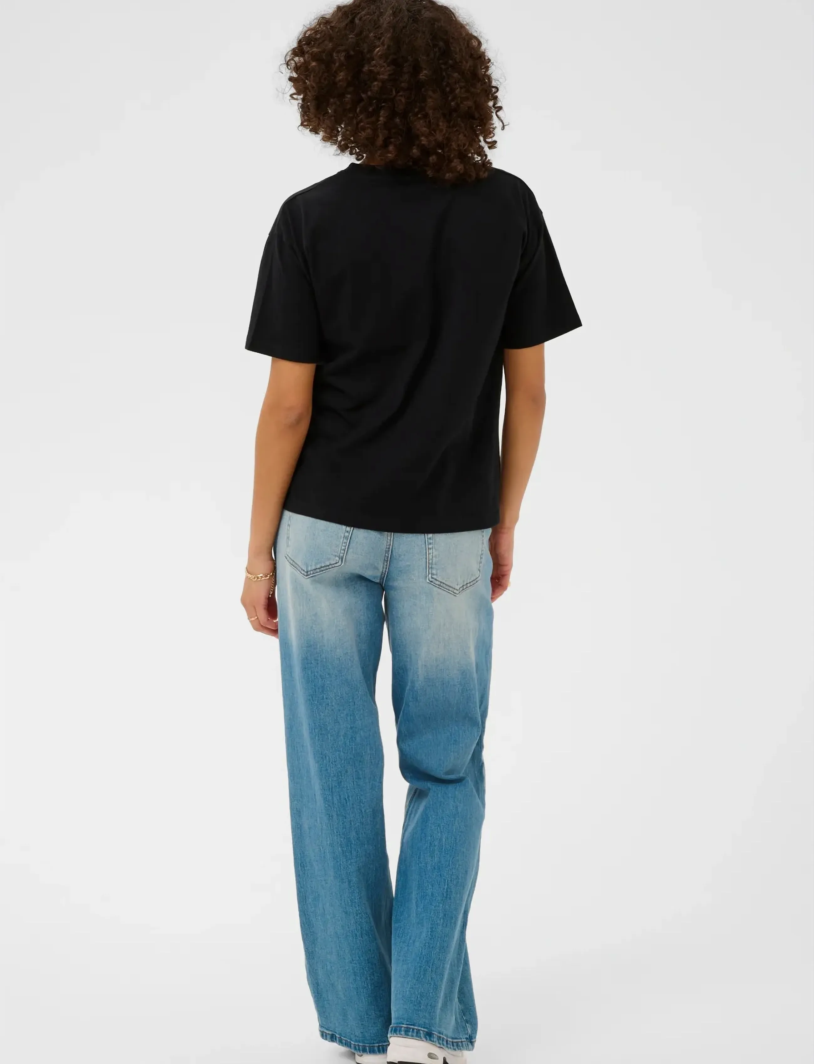 Kaffe - KArosie Tee - t-shirts - black deep - 4
