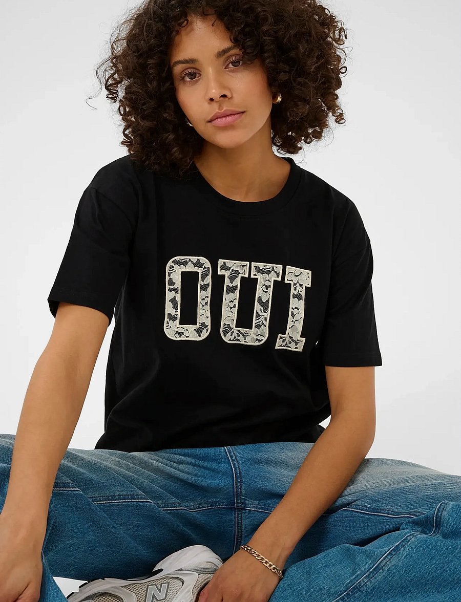 Kaffe - KArosie Tee - t-shirts - black deep - 5