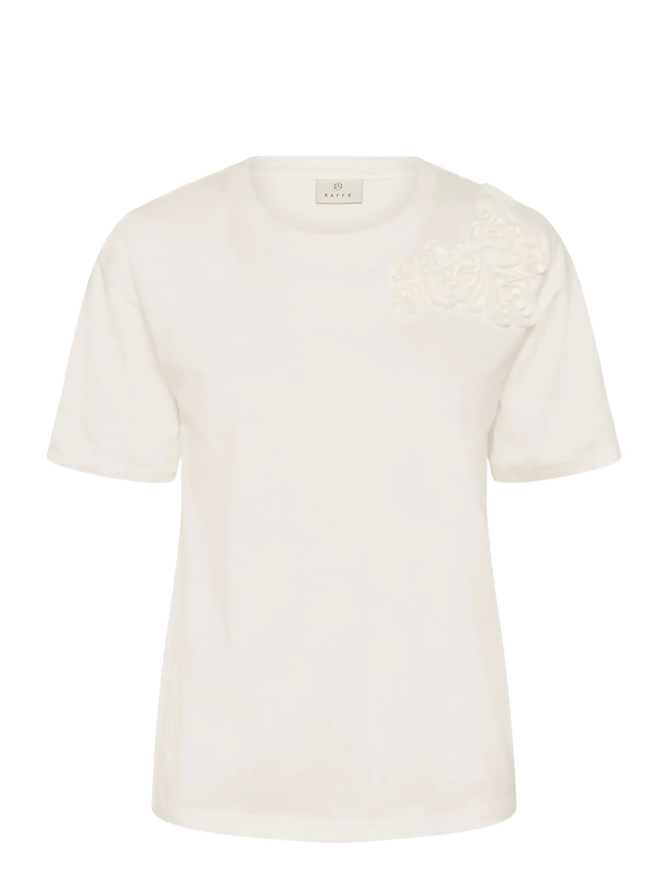 Kaffe KArosie Tee - Nyheder - CHALK / cream