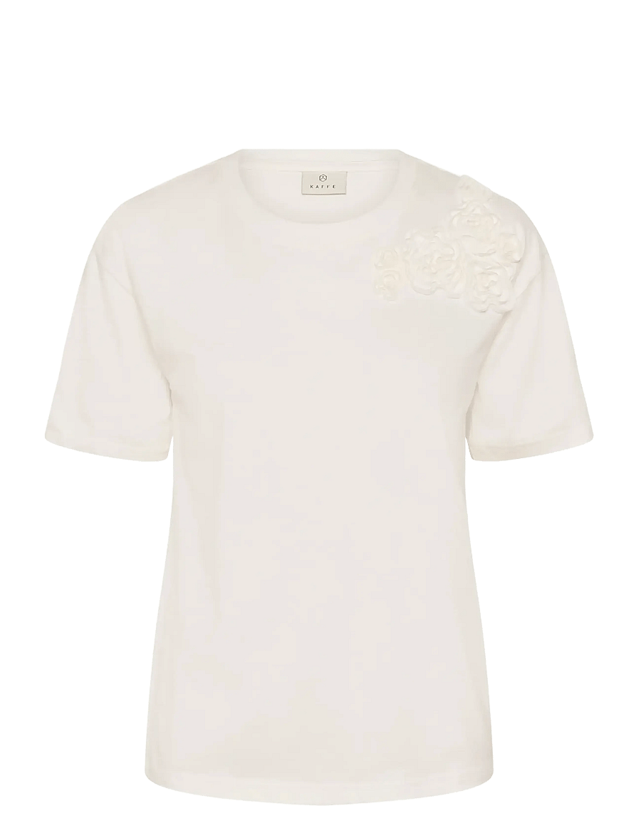 Kaffe - KArosie Tee - t-shirts - chalk - 1