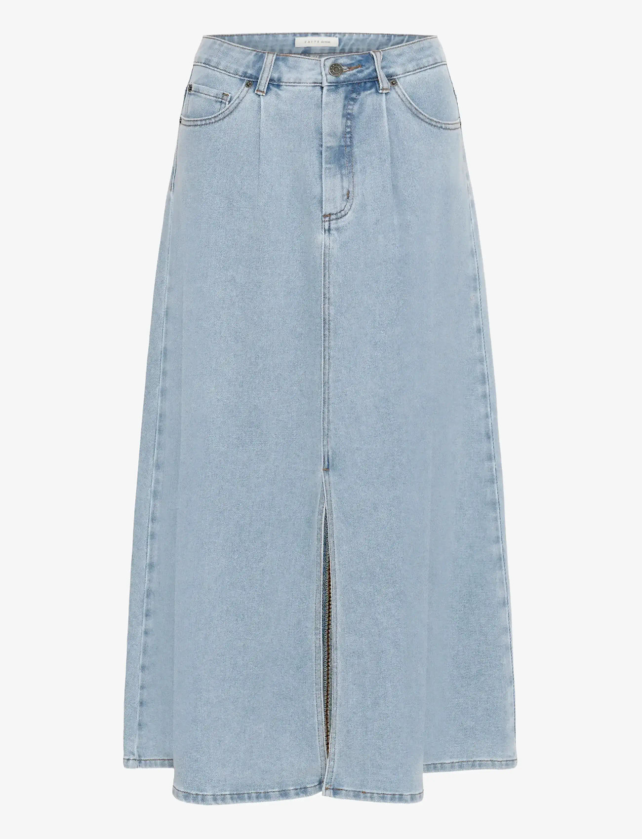 Kaffe - KAminna Denim Skirt - denimnederdele - light blue washed denim - 1