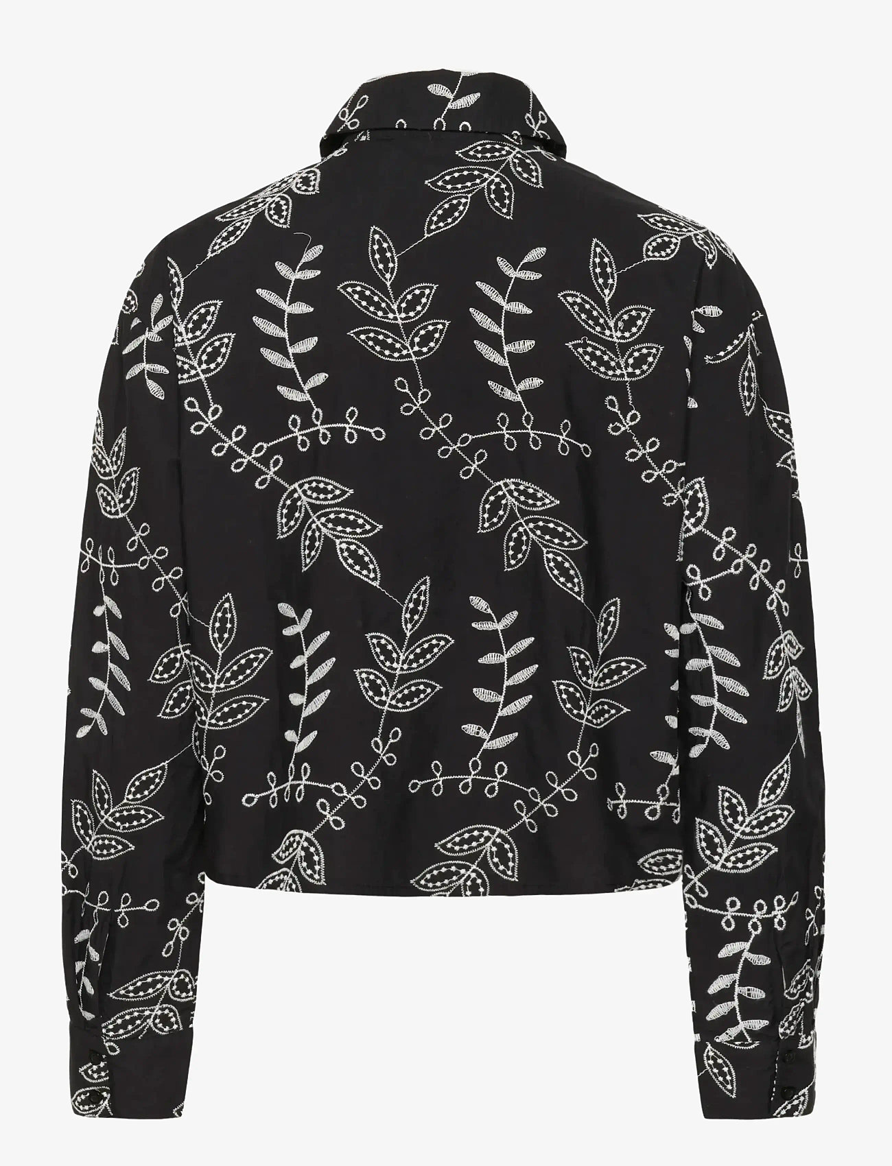 Kaffe - KAelora Shirt - langärmlige hemden - black chalk embroidery - 2