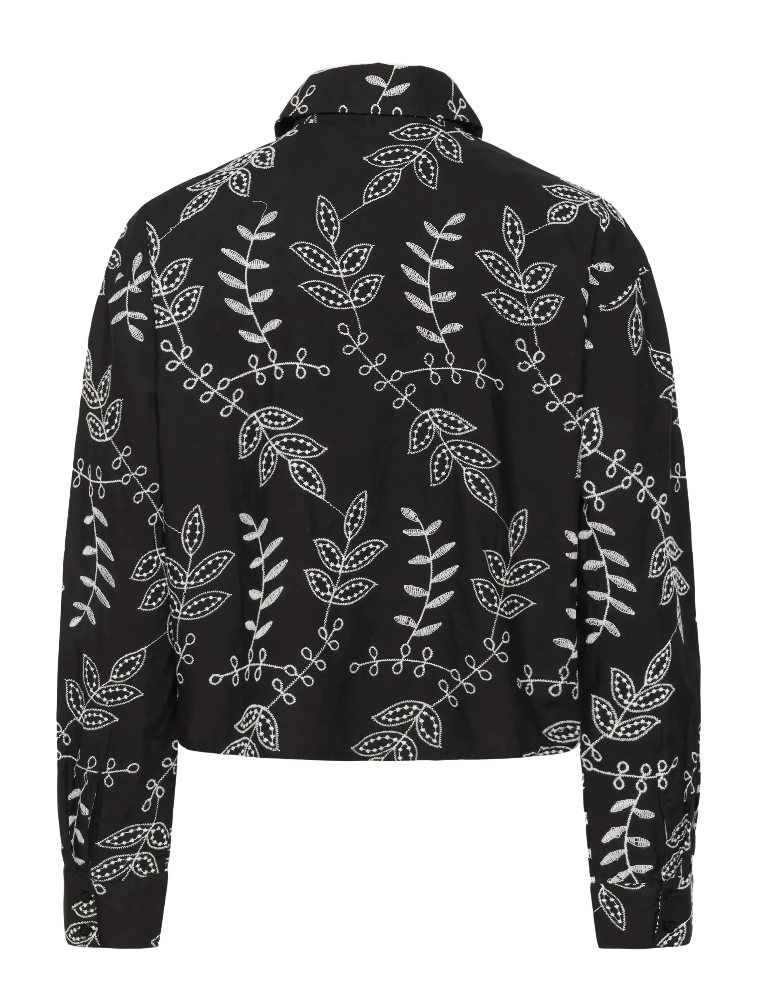 Kaffe - KAelora Shirt - långärmade skjortor - black chalk embroidery - 2
