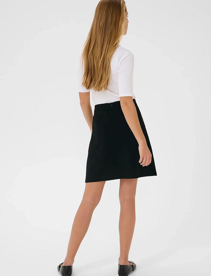 Kaffe - KAmerle Button Skirt - korte nederdele - black deep - 4