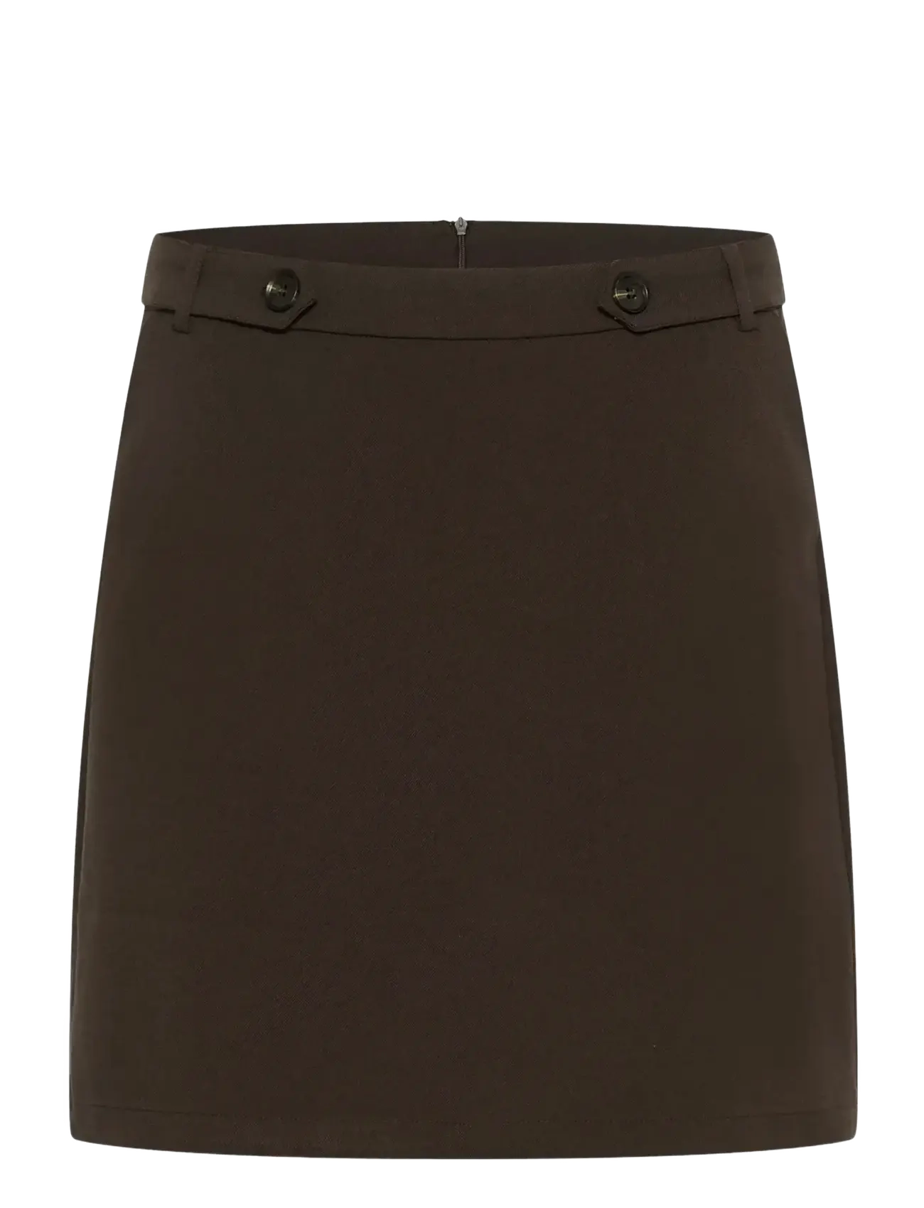Kaffe KAmerle Button Skirt - Korte nederdele - JAVA / brown
