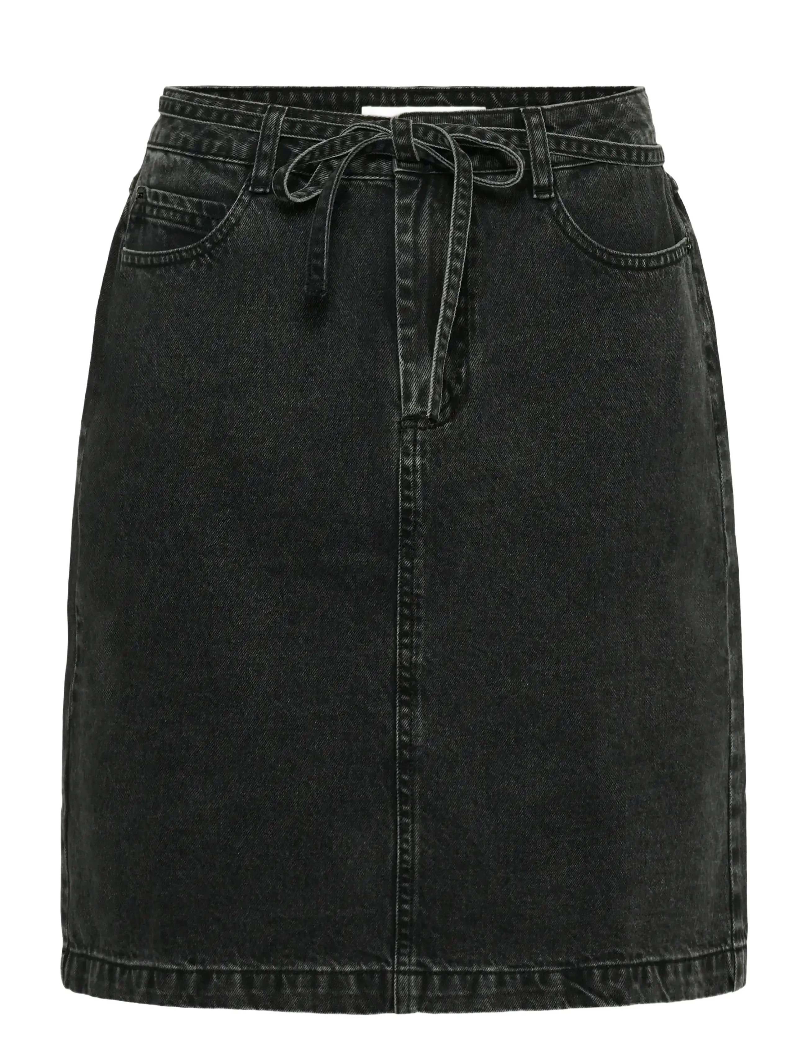 Kaffe KAcarly Denim Skirt - Kurze Röcke - BLACK WASHED DENIM / black