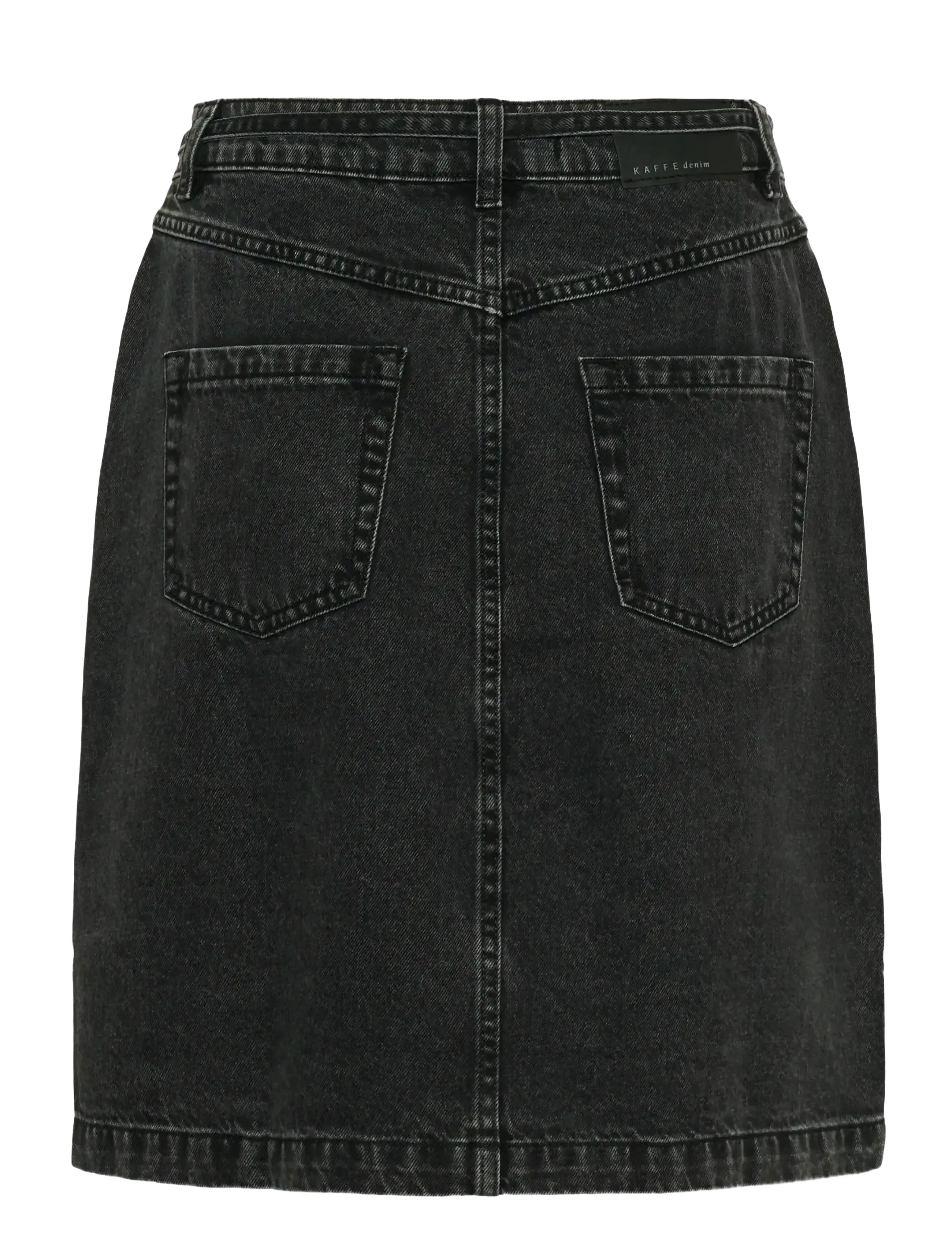 Kaffe - KAcarly Denim Skirt - trumpi sijonai - black washed denim - 2