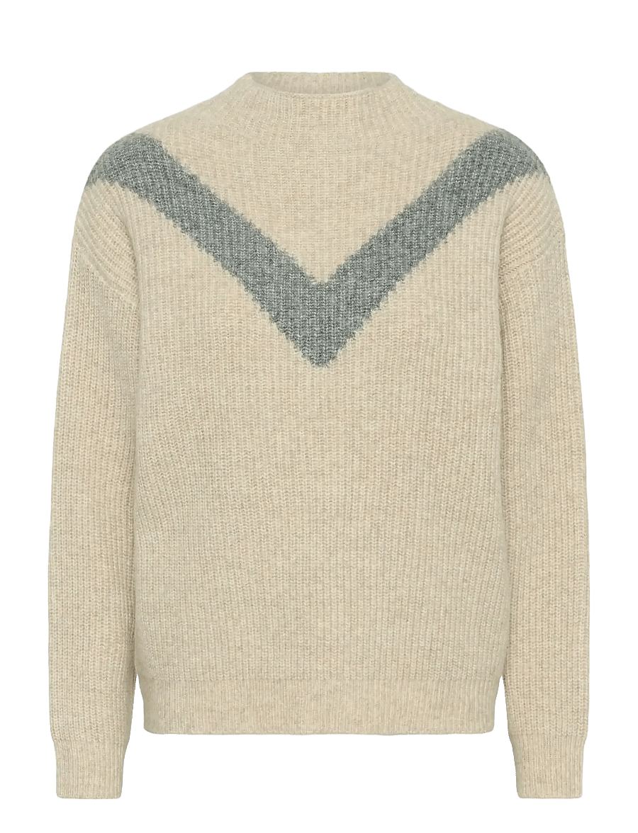 Kaffe - KAelina Pullover - gebreide truien - feather g. mel. w. grey mel. - 1