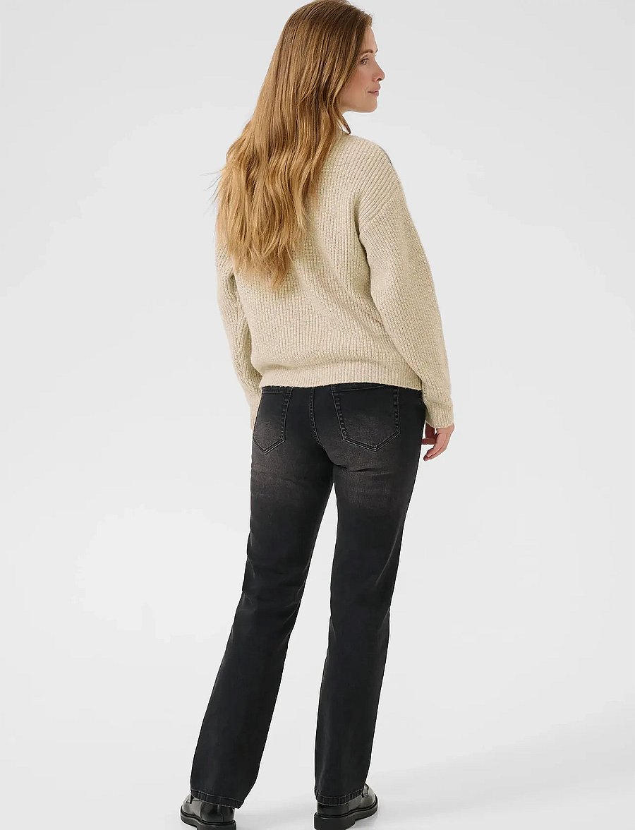Kaffe - KAelina Pullover - gebreide truien - feather g. mel. w. grey mel. - 4