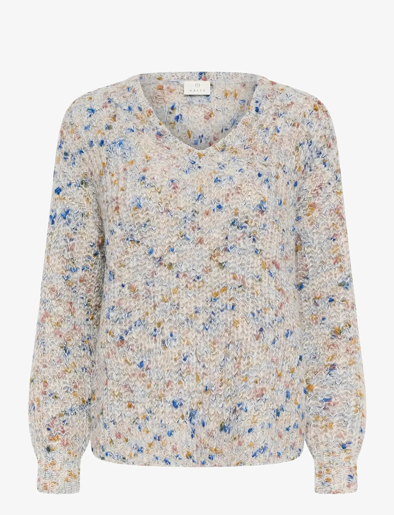 Kaffe - KAeira Knit Pullover - höstkläder - grey multicolor - 0