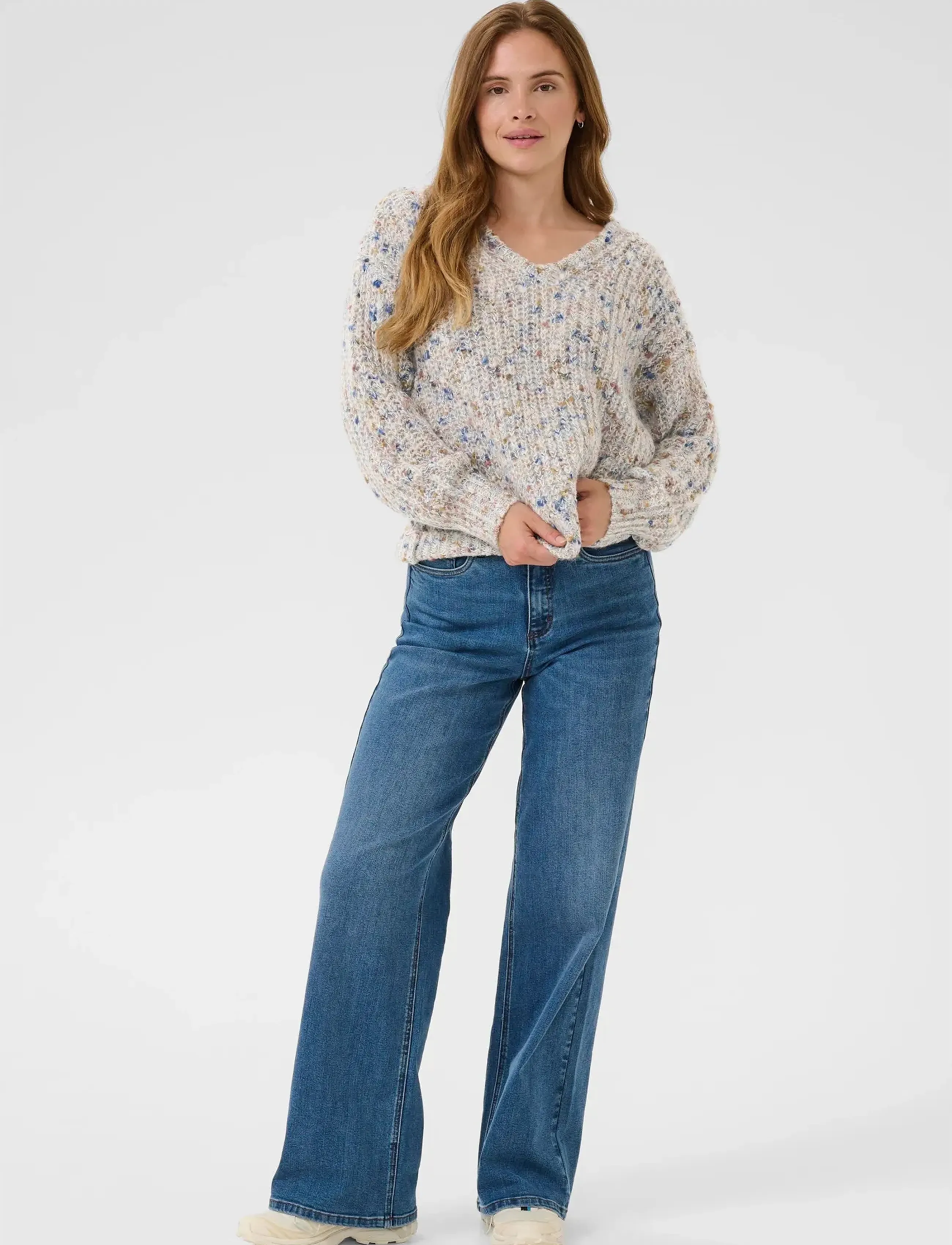 Kaffe - KAeira Knit Pullover - pullover - grey multicolor - 3