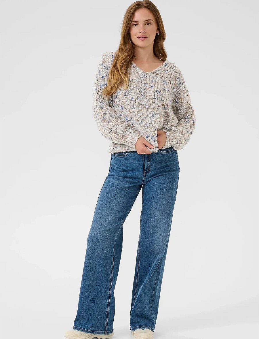 Kaffe - KAeira Knit Pullover - kampsunid - grey multicolor - 3