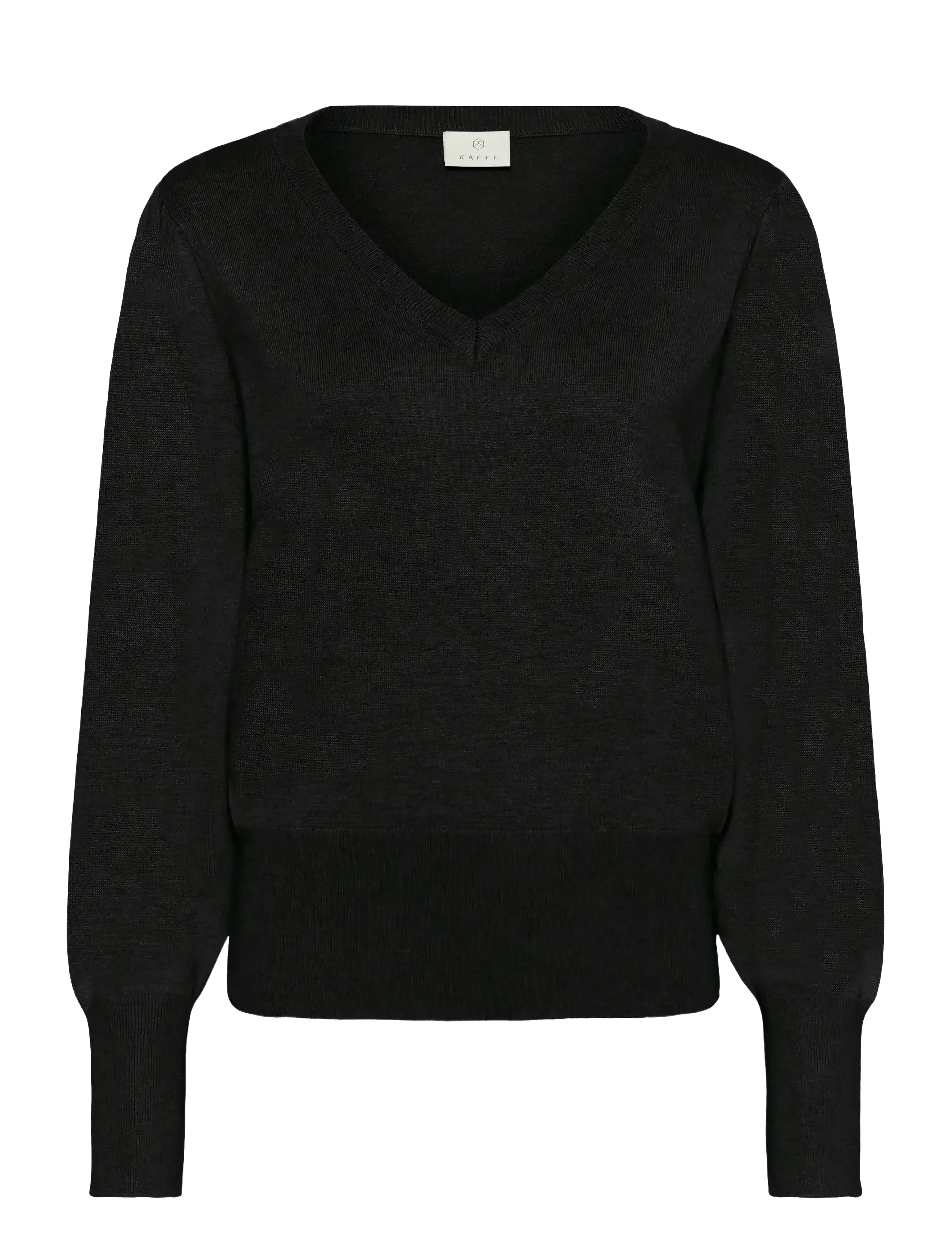 KAFFE Kalone V-Ausschnitt Pullover Schwarz - S - Damen