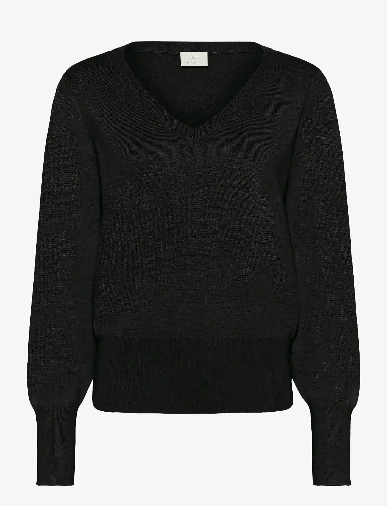 Kaffe - KAlone v-neck Pullover - autumn clothing - black deep - 0