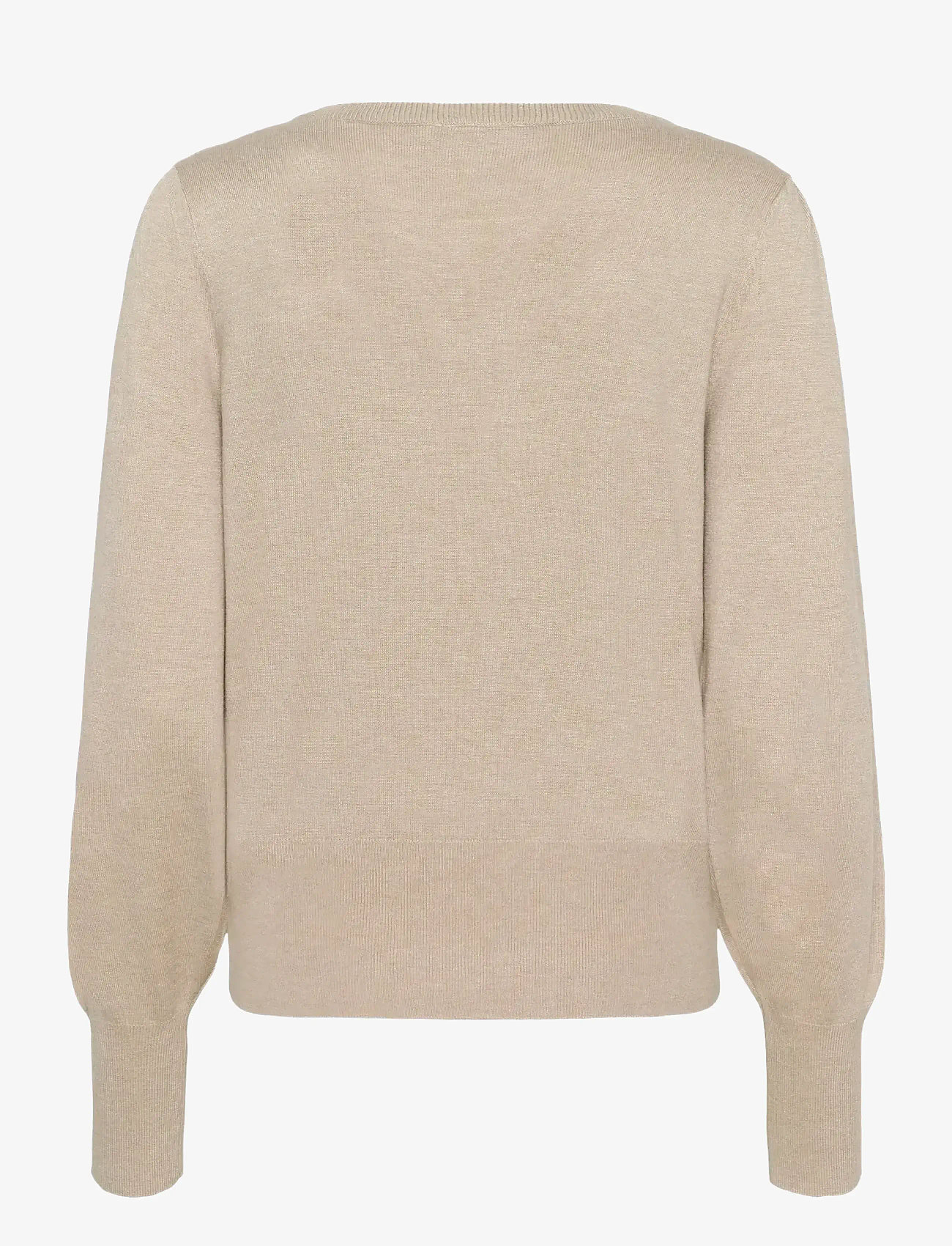 Kaffe - KAlone v-neck Pullover - efterårstøj - classic sand melange - 1