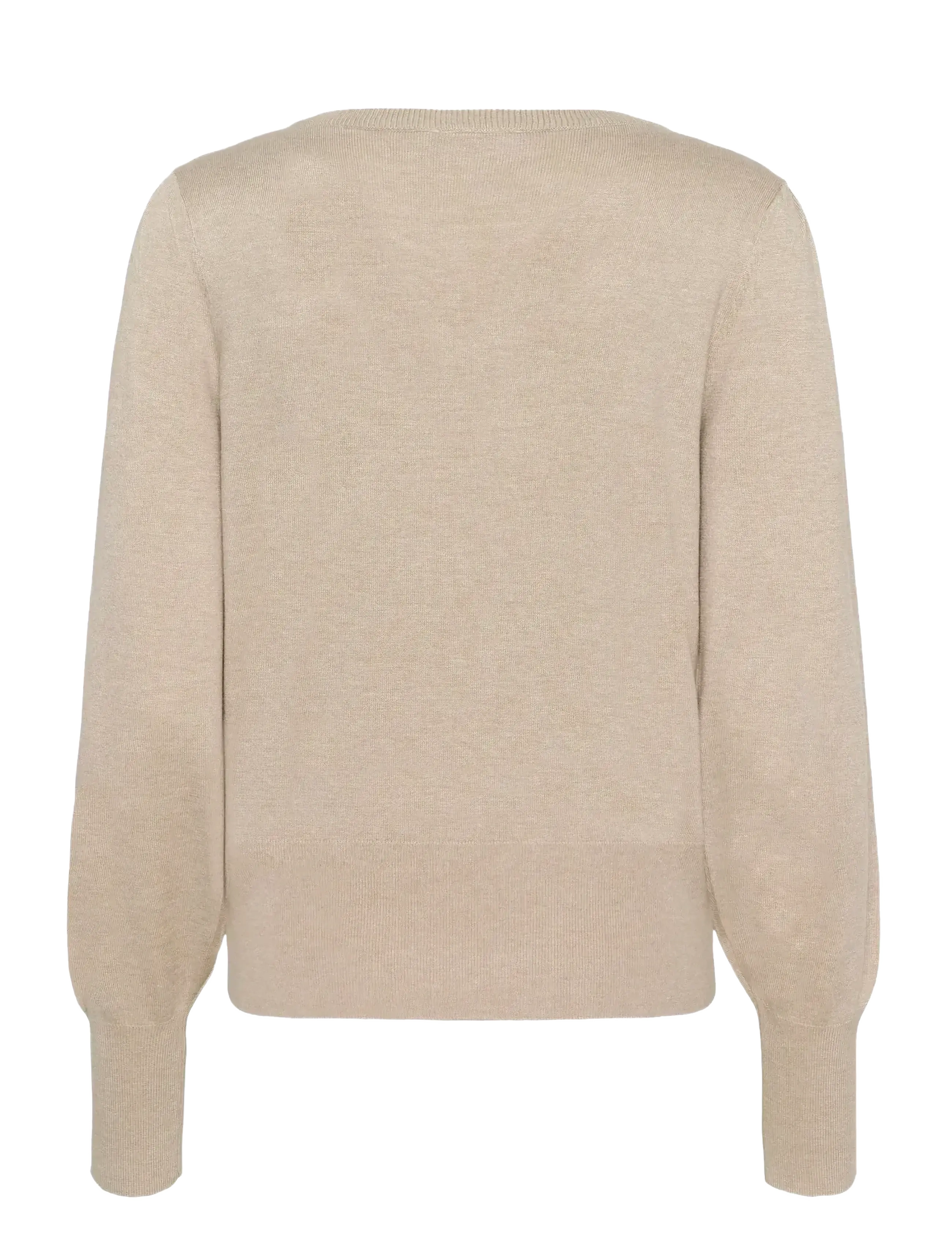 Kaffe - KAlone v-neck Pullover - džemperi - classic sand melange - 2