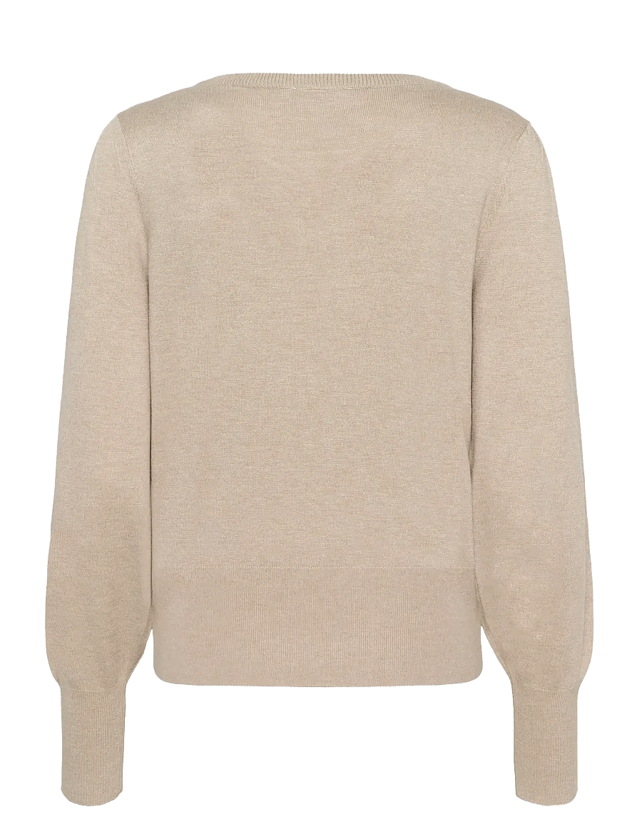 Kaffe - KAlone v-neck Pullover - pullover - classic sand melange - 2