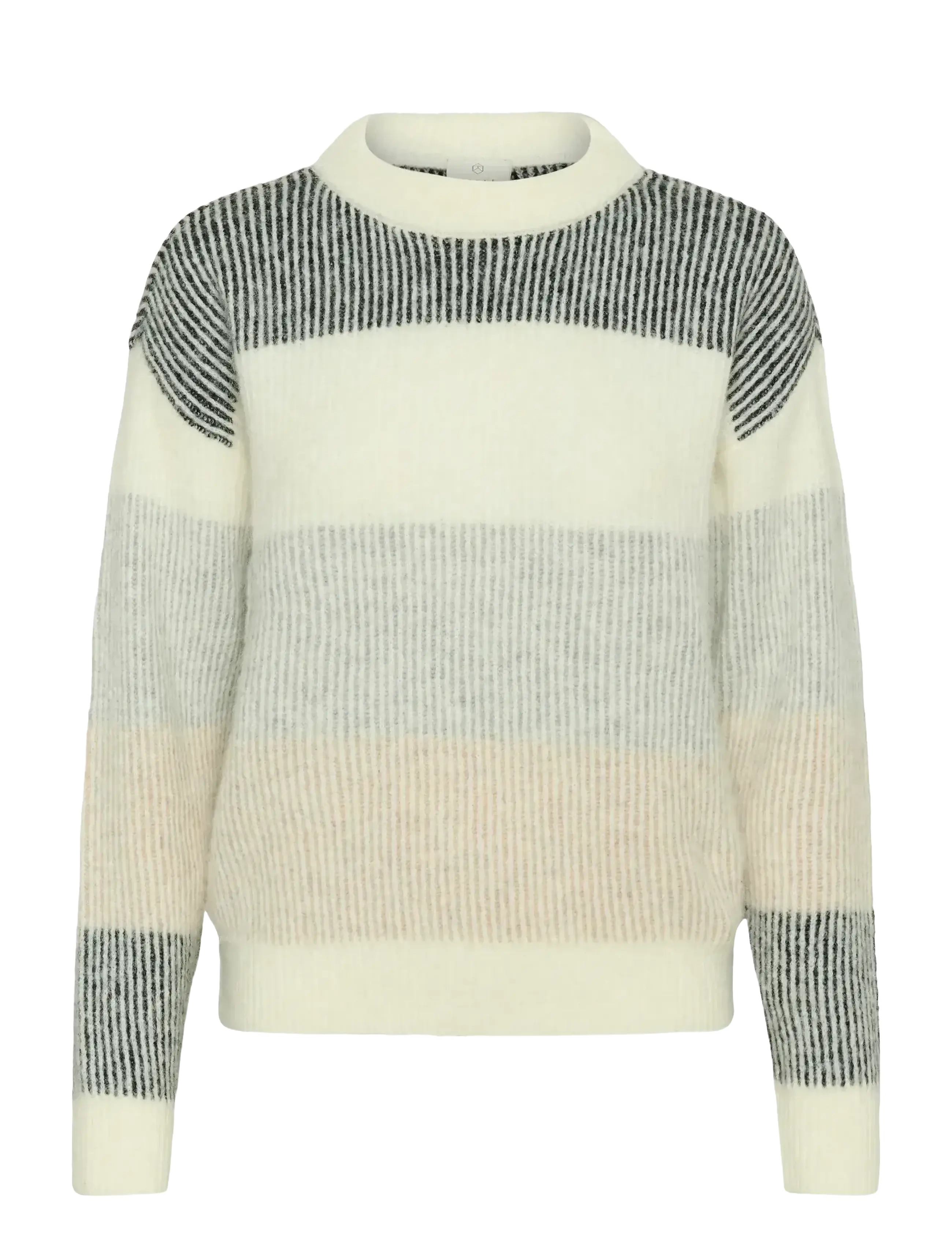 Kaffe KAneve Crewneck Pullover - Pullover - CHALK MULTICOLOR STRIPE / white