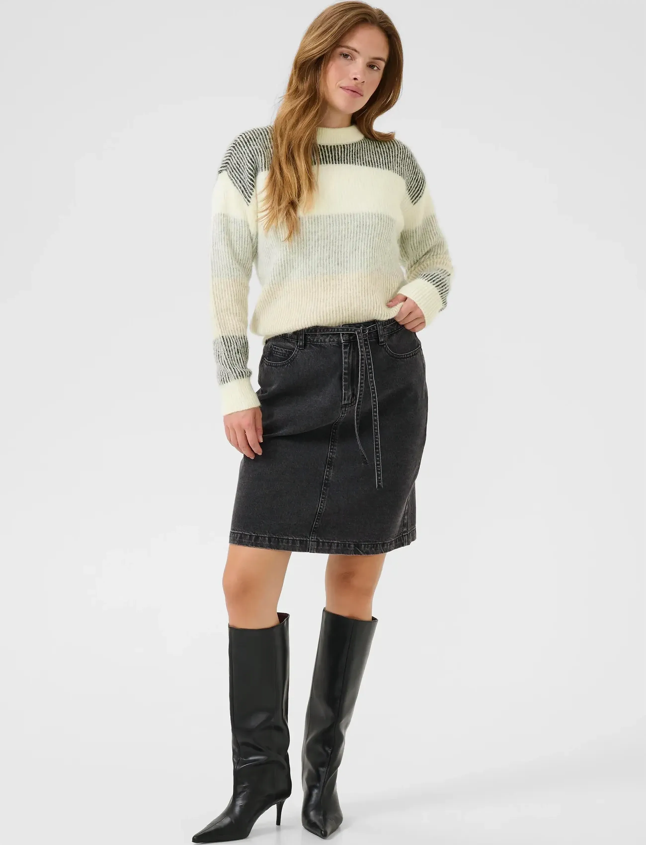 Kaffe - KAneve Crewneck Pullover - pullover - chalk multicolor stripe - 3