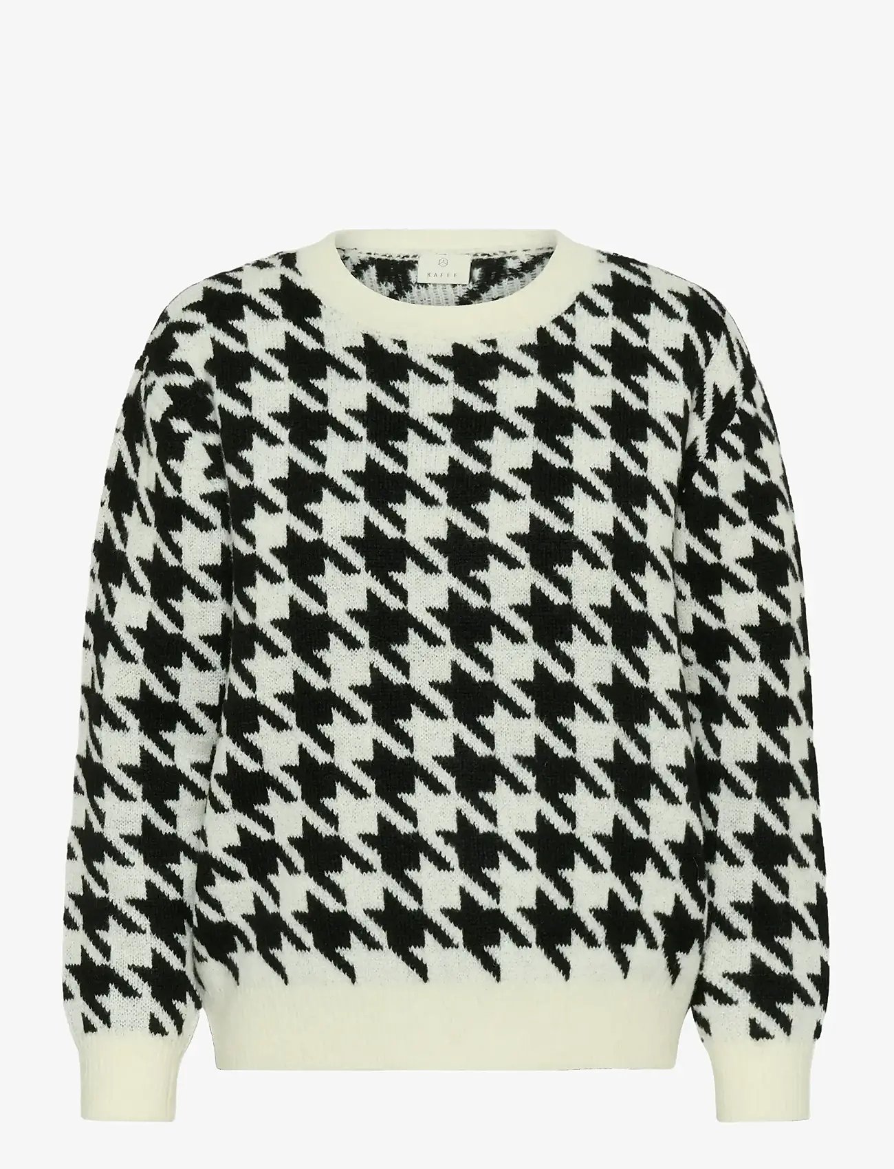 Kaffe - KAcarol Knit Pullover - herbstliche kleidung - chalk/black houndstooth - 0
