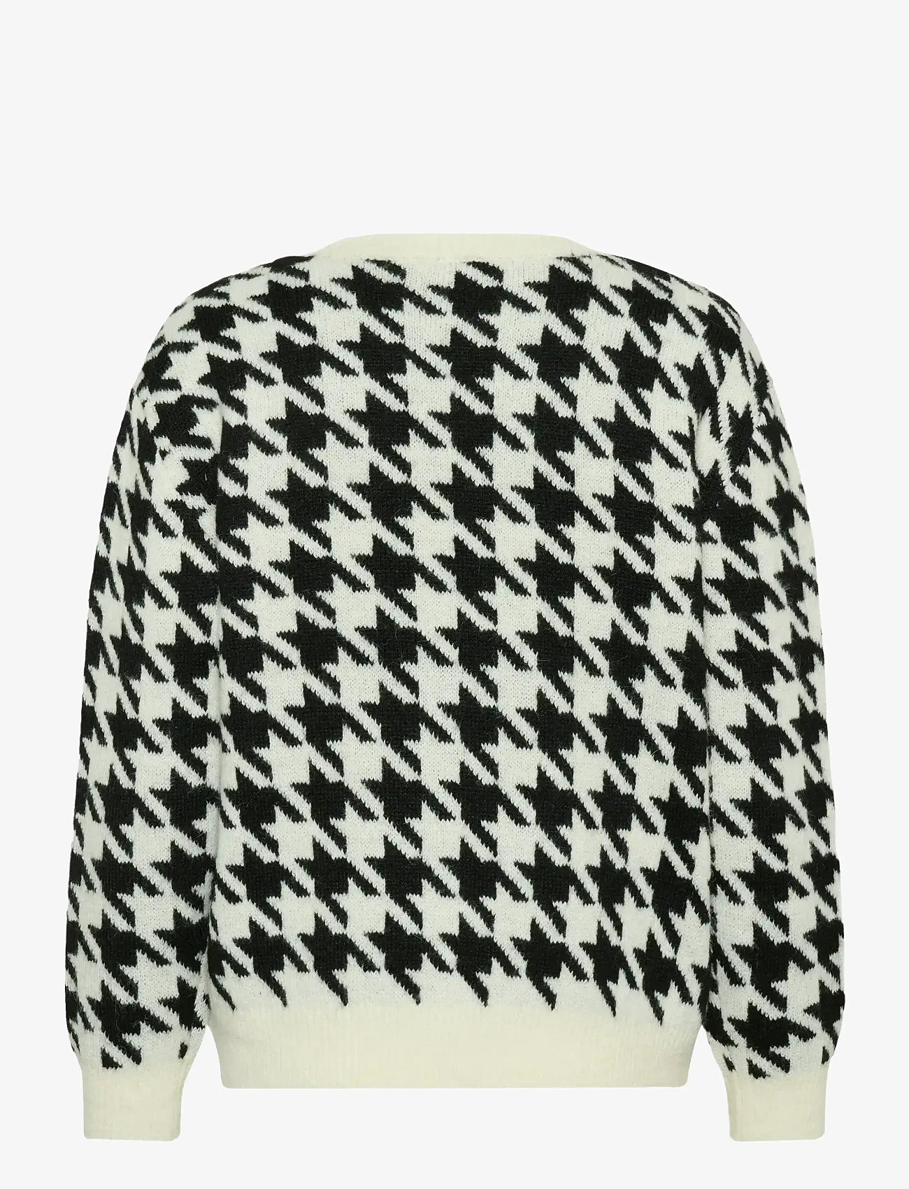 Kaffe - KAcarol Knit Pullover - herbstliche kleidung - chalk/black houndstooth - 1