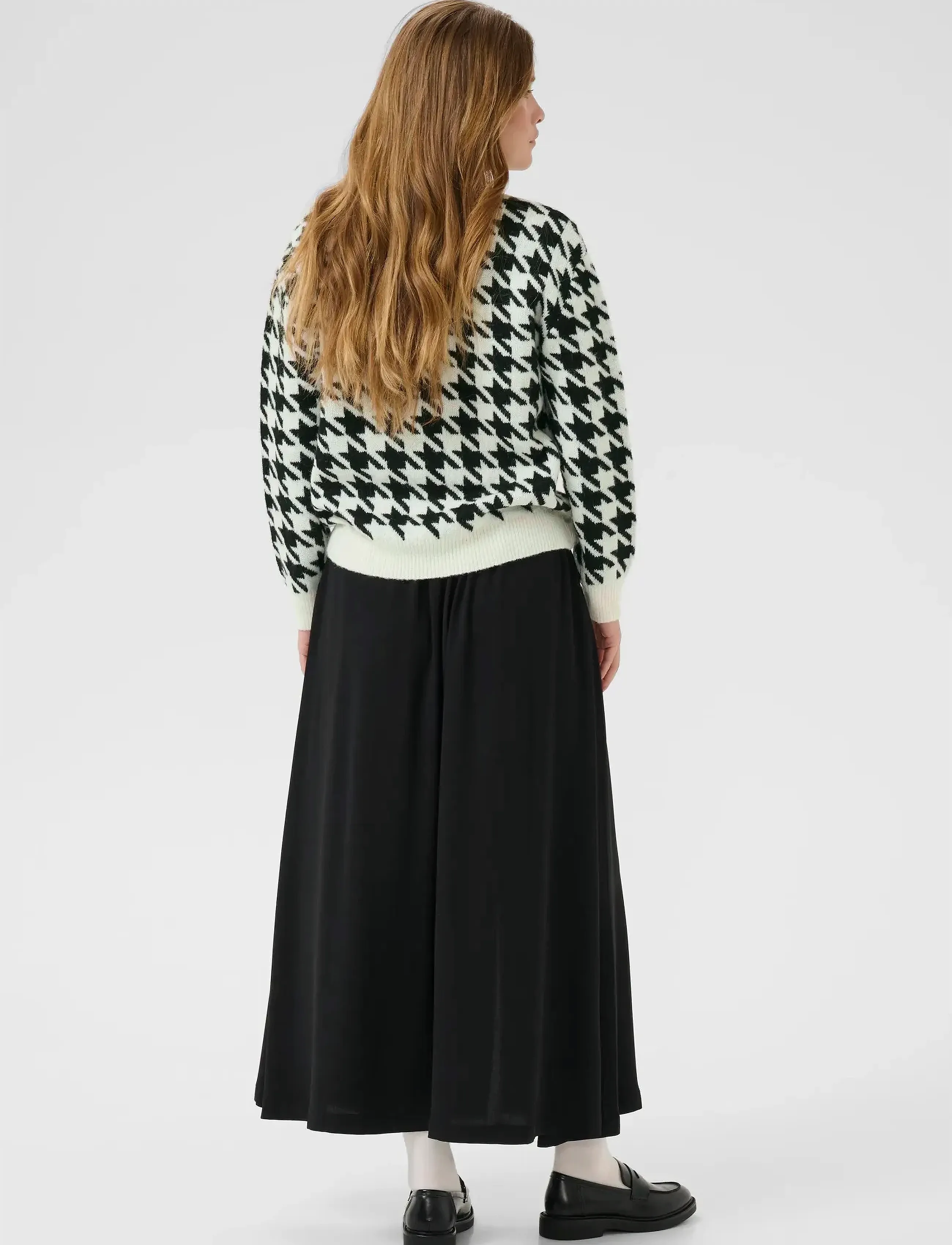 Kaffe - KAcarol Knit Pullover - pullover - chalk/black houndstooth - 4