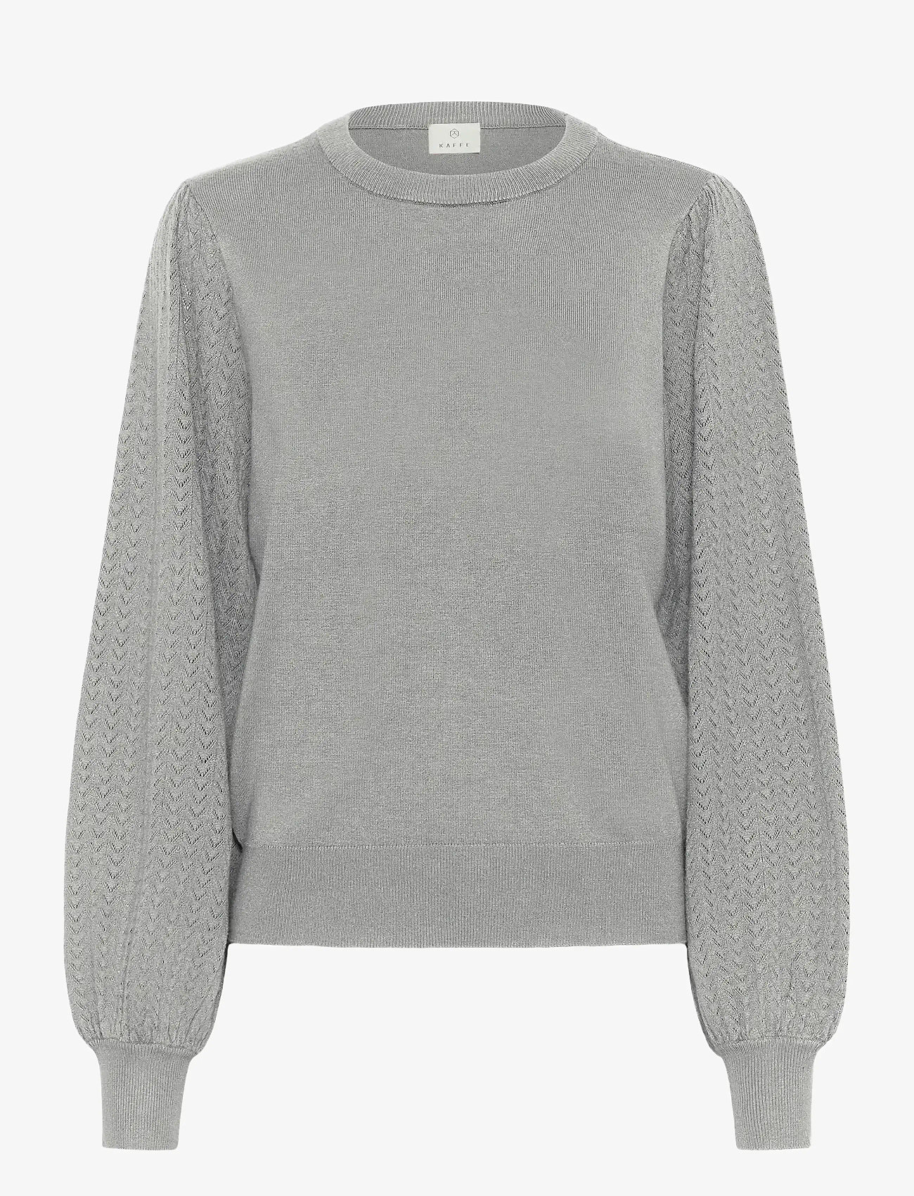 Kaffe - KAlone Pointelle Pullover - herbstliche kleidung - grey melange - 0
