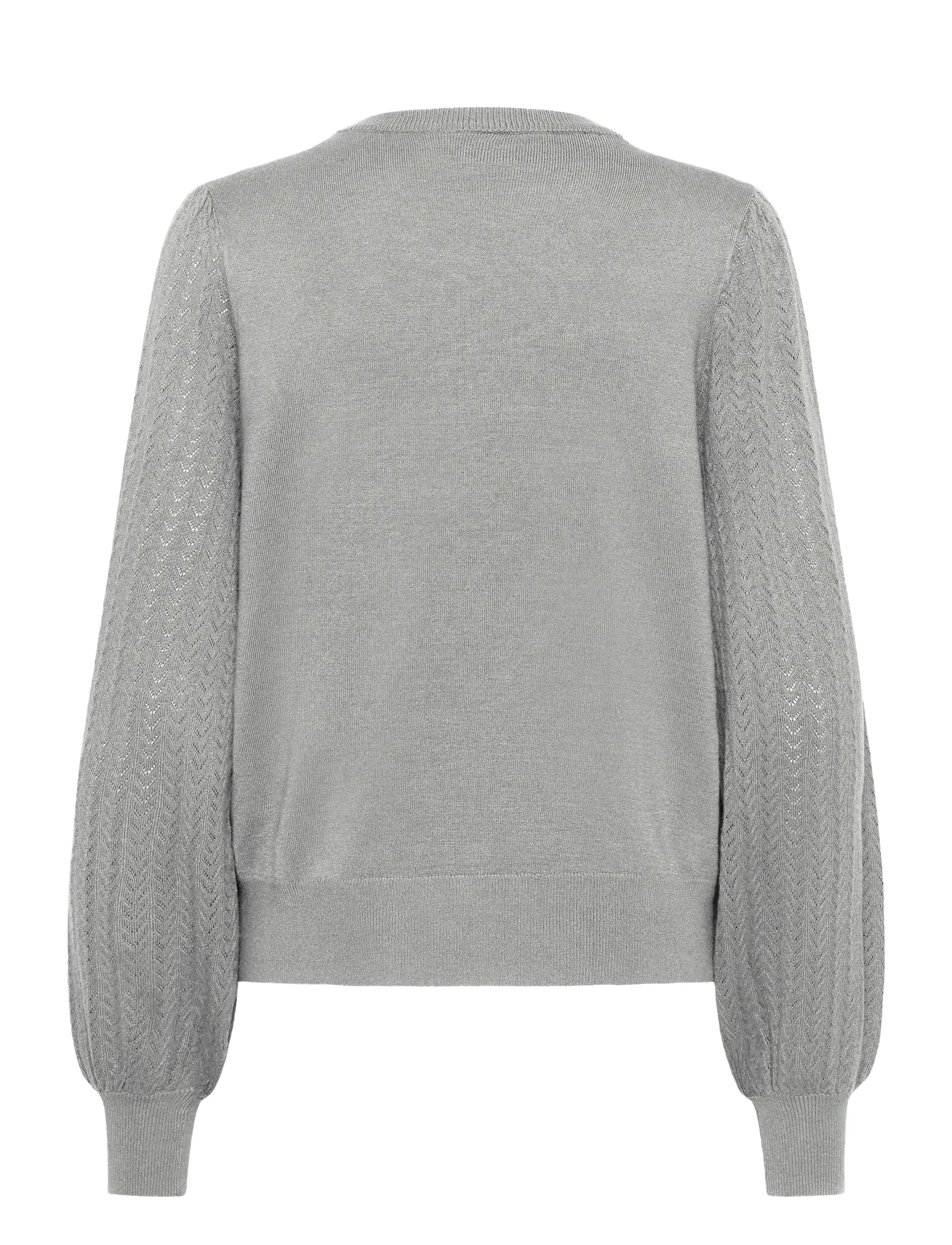 Kaffe - KAlone Pointelle Pullover - pullover - grey melange - 2