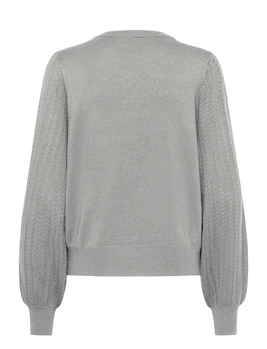 Kaffe - KAlone Pointelle Pullover - pullover - grey melange - 2