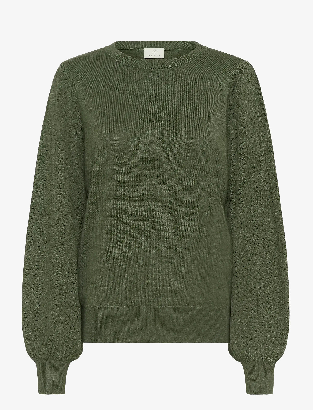 Kaffe - KAlone Pointelle Pullover NO - efterårstøj - thyme - 0