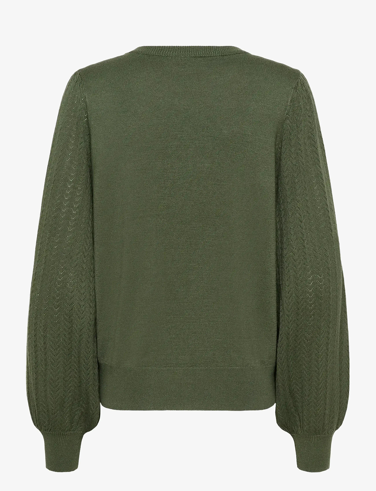 Kaffe - KAlone Pointelle Pullover NO - efterårstøj - thyme - 1