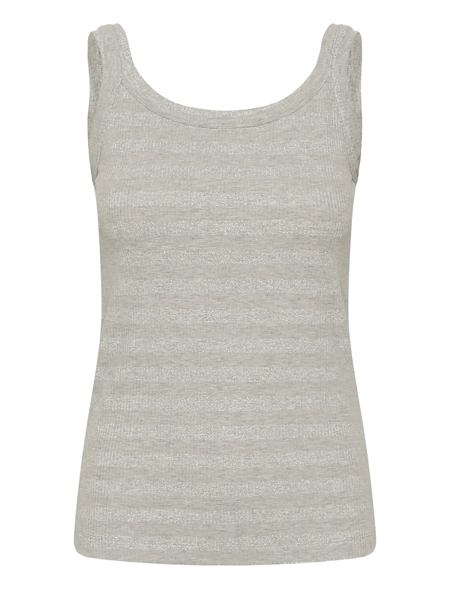 Kaffe - KAkarla Top - linnen - dark silver - 1
