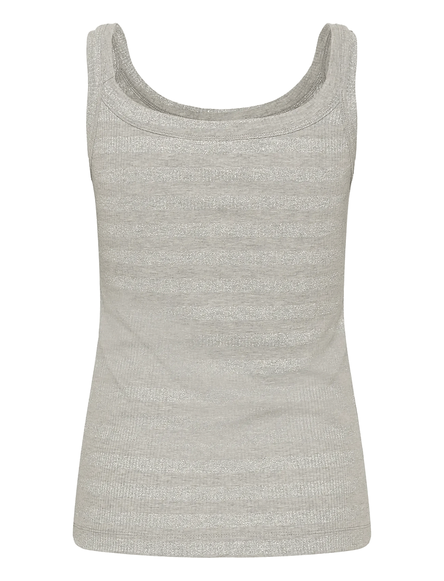 Kaffe - KAkarla Top - linnen - dark silver - 2